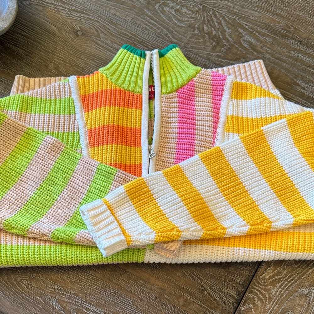 STAUD Multicolor Striped Sweater - Picture 1 of 4